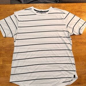 Oakley Striped Short Sleeve Tee - White and Black